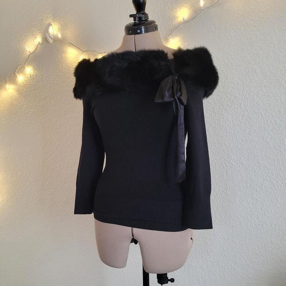 Bebe Rabbit Fur Sweater - Picture 2 of 8